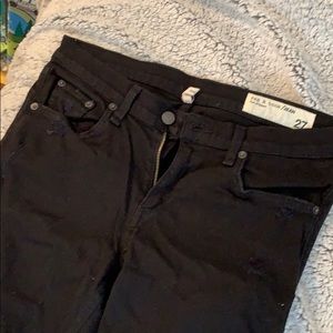 rag and bone dash jeans  with distressed knee